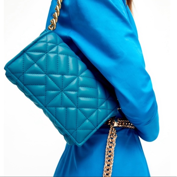 NWT!! Zara Quitted chain strap shoulder bag - Picture 2 of 4